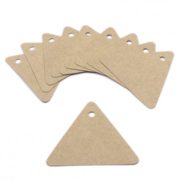 Tag - Papel kraft rígido formato triangular (10 un.) - A.Craft