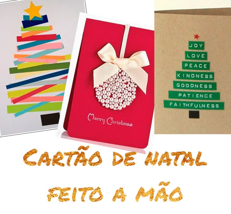 cartão de natal feito a mão